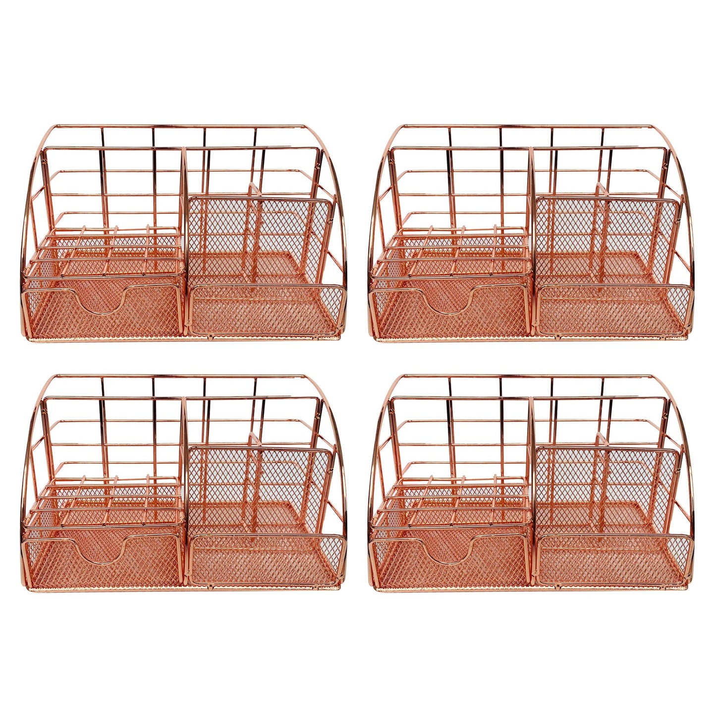 Tabletop or Countertop Free-Stand Bottle Wine Rack Modern Metal Wine Bottle Holder 8.7"L x 5.5"W x 4.9"H Rose Gold 4 Piece Set Clearhalo 'furn' 'furn_wine_racks' 'Furniture' 'Kitchen & Dining Furniture' 'Wine Racks' 'wine_racks' 6200587