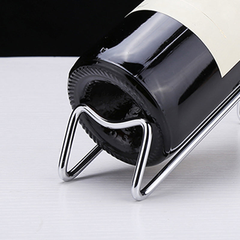 Metal Modern Wine Halter Tabletop Weinflasche und Glasregal in Silber/ Gold/ Schwarz