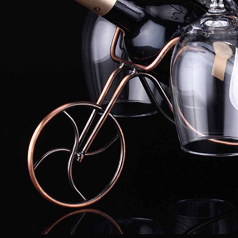 Metal Modern Wine Holder Tabletop Wine Bottle & Glass Rack in Silver/ Gold/ Black