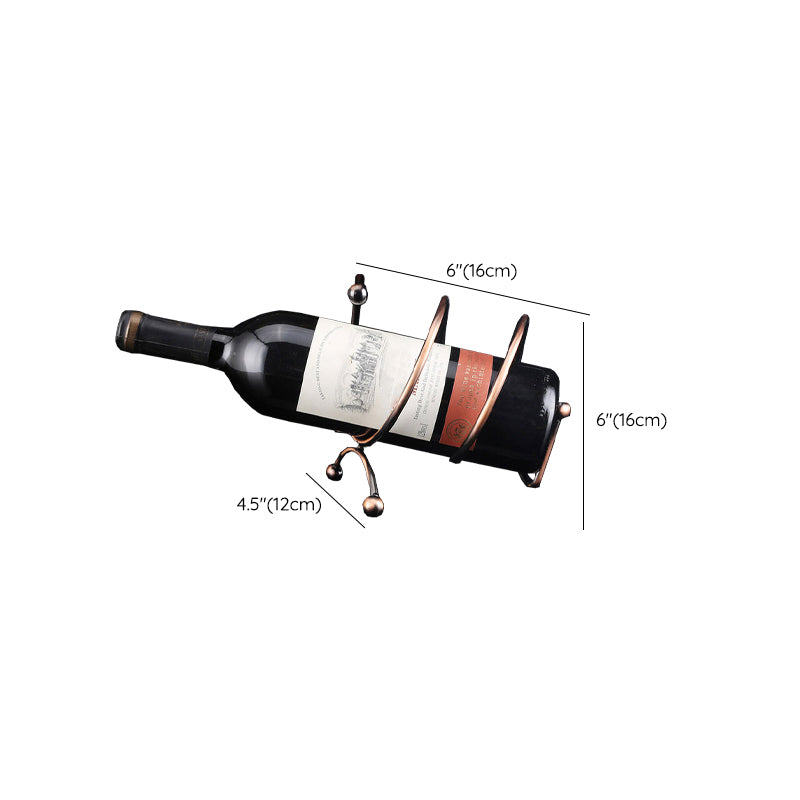 Metal Modern Wine Holder Tabletop Wine Bottle & Glass Rack in Silver/ Gold/ Black