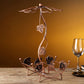 Modern Bike/ Boat/ Tree Metal Wine Racks Tabletop Wine Rack Kit in Brass 11"L x 9"W x 17"H Clearhalo 'furn' 'furn_wine_racks' 'Furniture' 'Kitchen & Dining Furniture' 'Wine Racks' 'wine_racks' 6200766