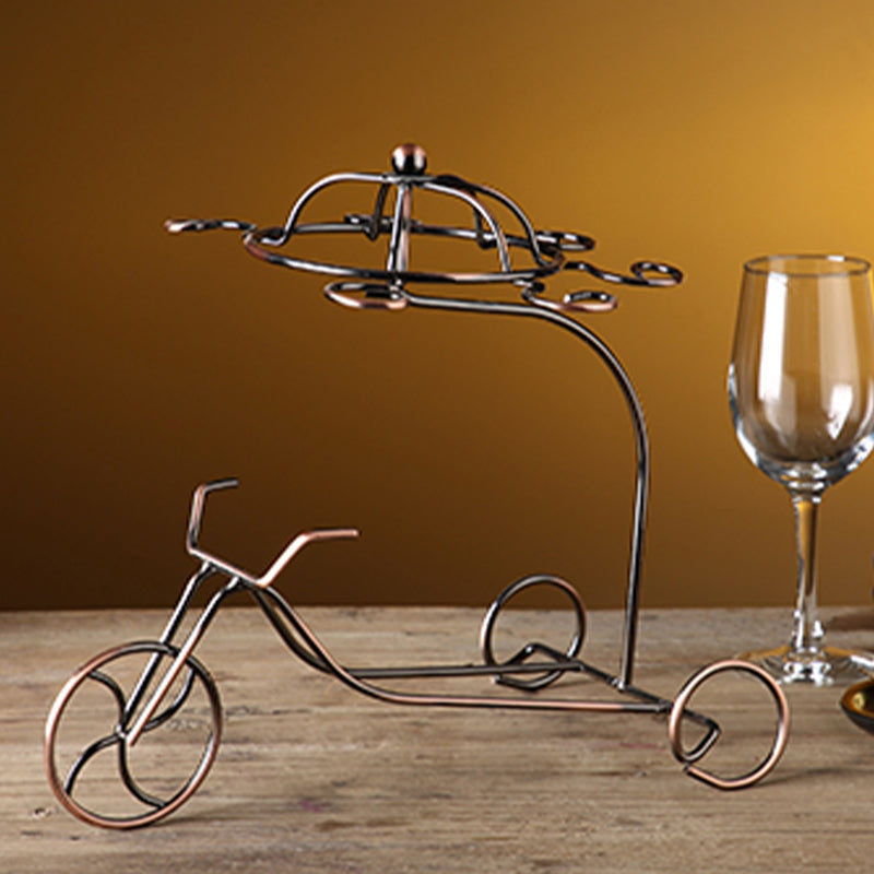 Modern Bike/ Boat/ Tree Metal Wine Racks Tabletop Wine Rack Kit in Brass Clearhalo 'furn' 'furn_wine_racks' 'Furniture' 'Kitchen & Dining Furniture' 'Wine Racks' 'wine_racks' 6200780