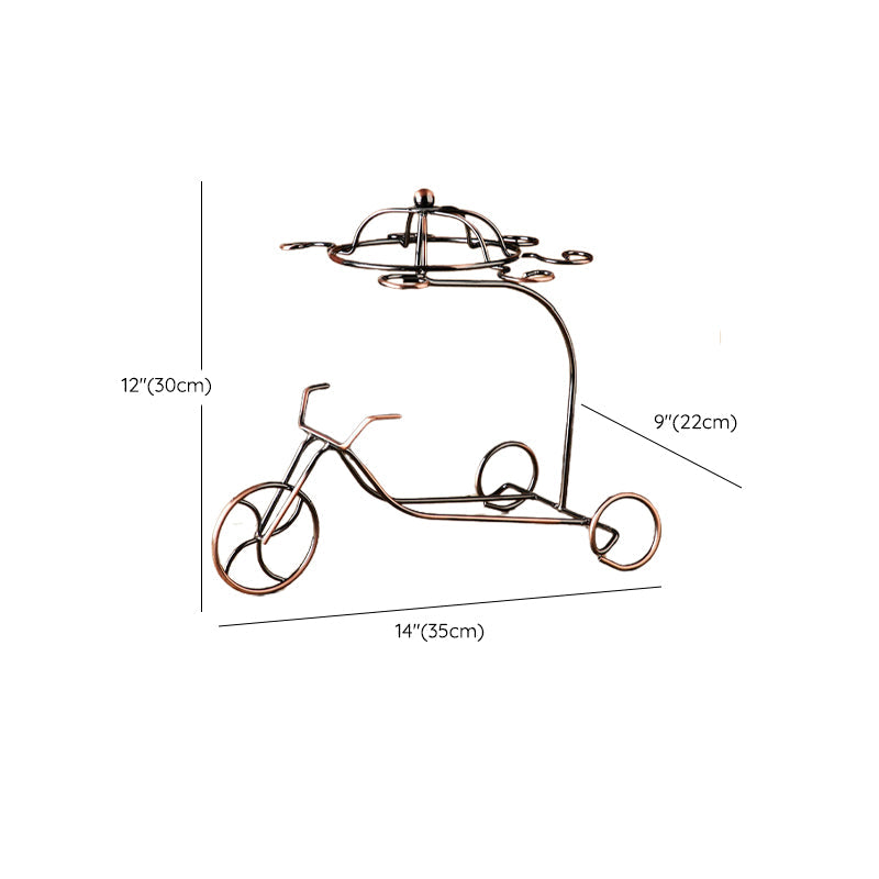 Modern Bike/ Boat/ Tree Metal Wine Racks Tabletop Wine Rack Kit in Brass Clearhalo 'furn' 'furn_wine_racks' 'Furniture' 'Kitchen & Dining Furniture' 'Wine Racks' 'wine_racks' 6200787