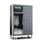 Cloth Cabinet Steel Pipe Wardrobe Cabinet, Modern 3-door Wardrobe Armoire Clearhalo 'Armoires & Wardrobes' 'armoires_wardrobes' 'Bedroom Furniture' 'furn' 'furn_armoires_wardrobes' 'Furniture' 6200802