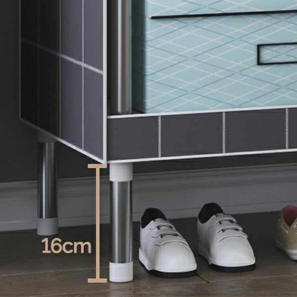 Cloth Cabinet Steel Pipe Wardrobe Cabinet, Modern 3-door Wardrobe Armoire Clearhalo 'Armoires & Wardrobes' 'armoires_wardrobes' 'Bedroom Furniture' 'furn' 'furn_armoires_wardrobes' 'Furniture' 6200805