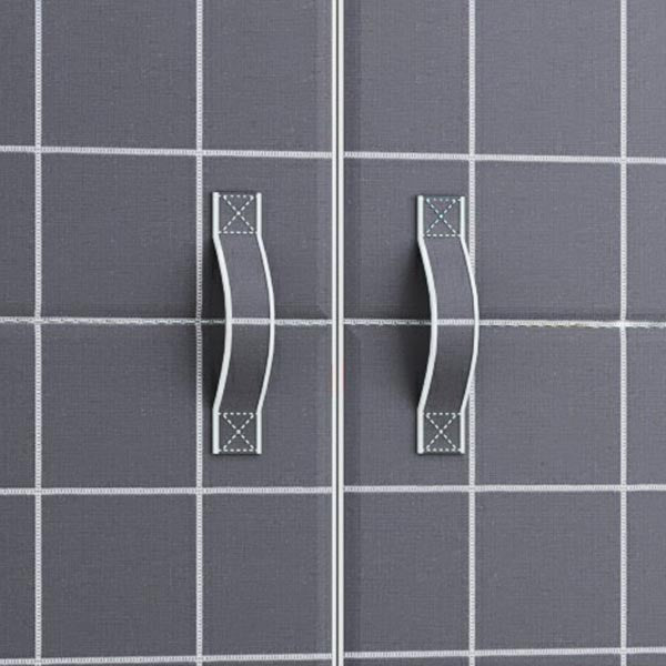 Cloth Cabinet Steel Pipe Wardrobe Cabinet, Modern 3-door Wardrobe Armoire Clearhalo 'Armoires & Wardrobes' 'armoires_wardrobes' 'Bedroom Furniture' 'furn' 'furn_armoires_wardrobes' 'Furniture' 6200807