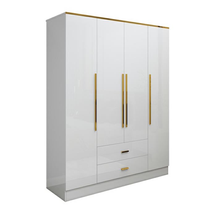 Armoire européenne moderne simple filet rouge luxe luxe petite chambre familiale