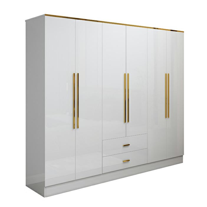 Armoire européenne moderne simple filet rouge luxe luxe petite chambre familiale