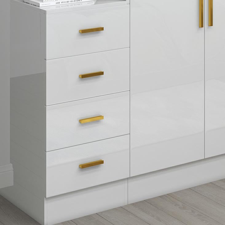 Armoire européenne moderne simple filet rouge luxe luxe petite chambre familiale