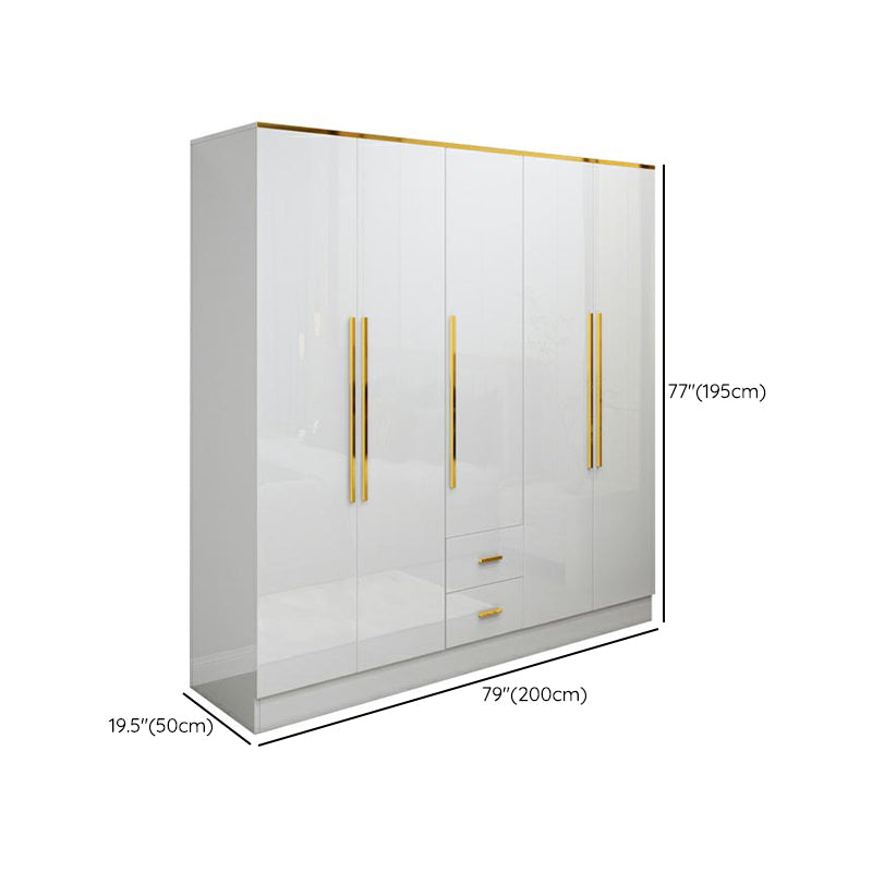 Armoire européenne moderne simple filet rouge luxe luxe petite chambre familiale