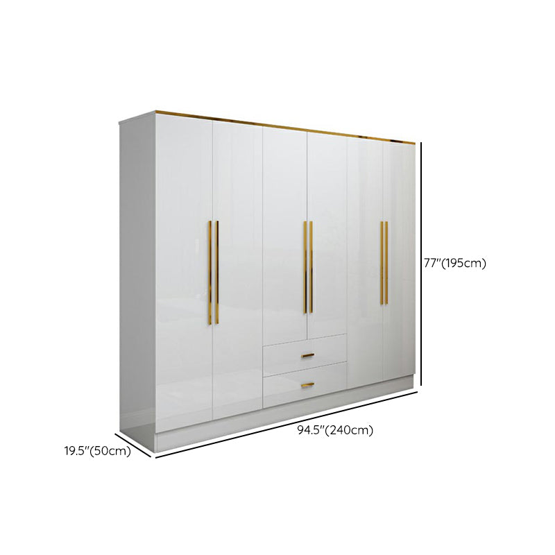 Armoire européenne moderne simple filet rouge luxe luxe petite chambre familiale