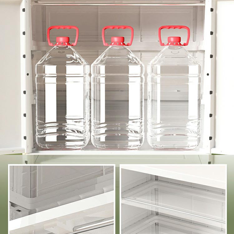 Weiße Plastikfamiliengarderobe 2 Türen Garderobenschrank für Zuhause