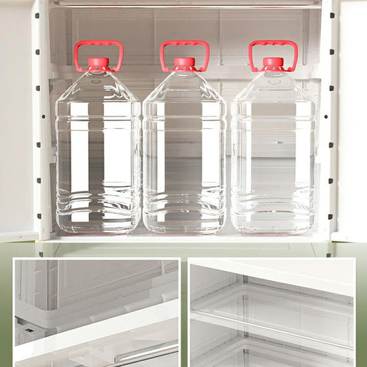 White Plastic Family Wardrobe 2 Doors Wardrobe Cabinet for Home