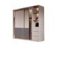 Modern Sliding Door Storage Cabinet Wooden Wardrobe Cabinet with Garment Rod 47"L x 24"W x 79"H Armoires & Sideboard Clearhalo 'Armoires & Wardrobes' 'armoires_wardrobes' 'Bedroom Furniture' 'furn' 'furn_armoires_wardrobes' 'Furniture' 6200938