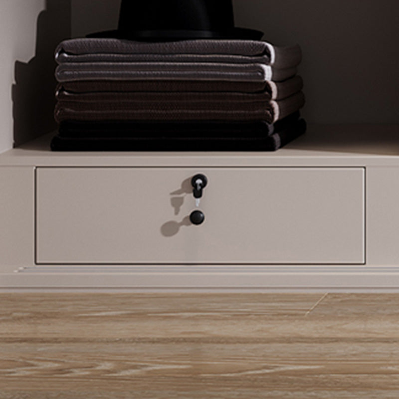 Modern Sliding Door Storage Cabinet Wooden Wardrobe Cabinet with Garment Rod Clearhalo 'Armoires & Wardrobes' 'armoires_wardrobes' 'Bedroom Furniture' 'furn' 'furn_armoires_wardrobes' 'Furniture' 6200949