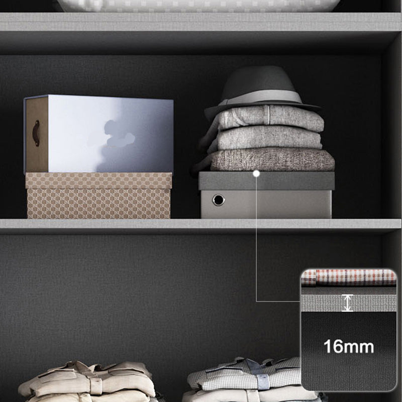 Slaapkamer Moderne opbergkast houten garderobe kast met kledingstaaf