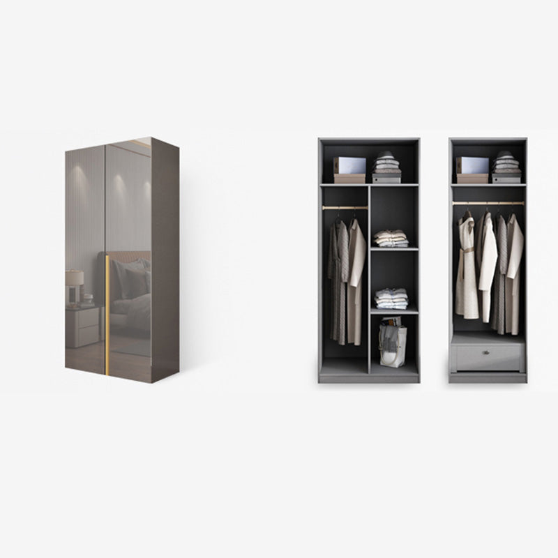 Slaapkamer Moderne opbergkast houten garderobe kast met kledingstaaf