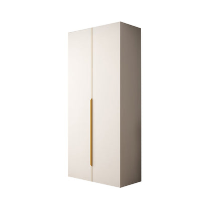 White Colour Wardrobe Contemporary Wooden Wardrobe Closet with Drawer 31.5"L x 23.5"W x 79"H Armories & Top Cabinet Clearhalo 'Armoires & Wardrobes' 'armoires_wardrobes' 'Bedroom Furniture' 'furn' 'furn_armoires_wardrobes' 'Furniture' 6201019