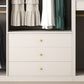 White Colour Wardrobe Contemporary Wooden Wardrobe Closet with Drawer Clearhalo 'Armoires & Wardrobes' 'armoires_wardrobes' 'Bedroom Furniture' 'furn' 'furn_armoires_wardrobes' 'Furniture' 6201028