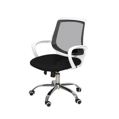 Modern Desk Chair Lumbar Support Mesh Mid-Back Office Chair in Black 1 Piece Clearhalo 'furn' 'furn_office_chair' 'Furniture' 'Office Chairs' 'Office Furniture' 'office_chair' 6201098