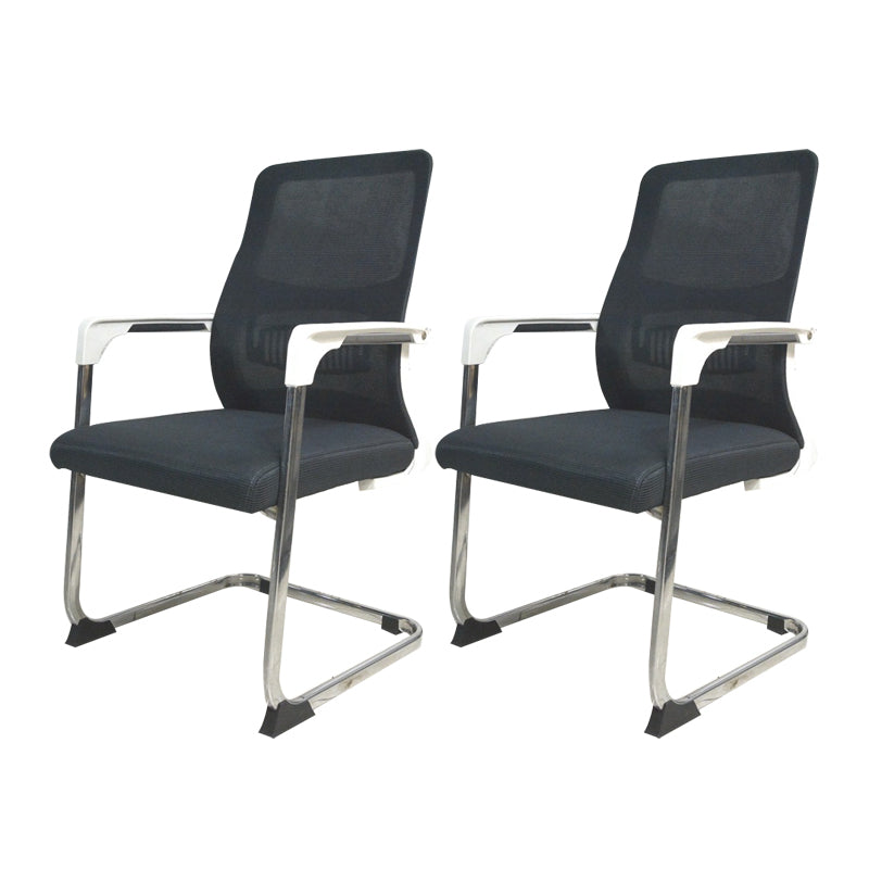 22"W Contemporary Desk Chair Breathable AirGrid Fixed Arms Office Chair Black 2 Piece Set Clearhalo 'furn' 'furn_office_chair' 'Furniture' 'Office Chairs' 'Office Furniture' 'office_chair' 6201115
