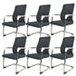 22"W Contemporary Desk Chair Breathable AirGrid Fixed Arms Office Chair Black 6 Piece Set Clearhalo 'furn' 'furn_office_chair' 'Furniture' 'Office Chairs' 'Office Furniture' 'office_chair' 6201119