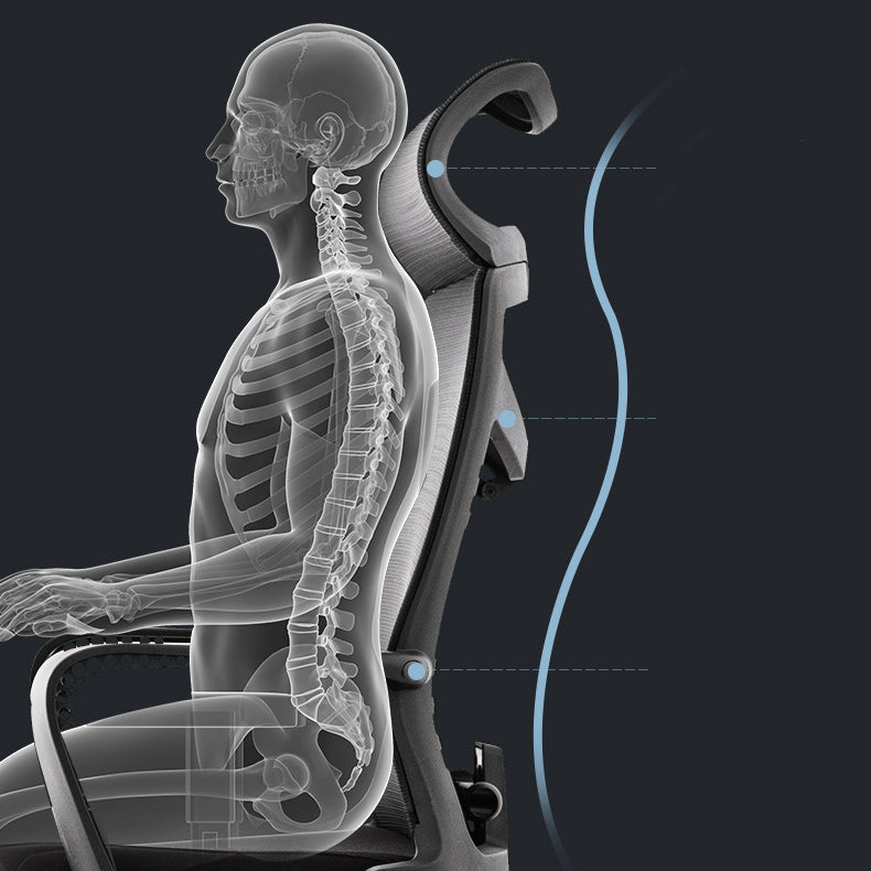 Modern Mesh Desk Chair Black High-Back Office Chair with Wheels Clearhalo 'furn' 'furn_office_chair' 'Furniture' 'Office Chairs' 'Office Furniture' 'office_chair' 6201126