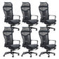 Modern Mesh Desk Chair Black High-Back Office Chair with Wheels Black 6 Piece Set Clearhalo 'furn' 'furn_office_chair' 'Furniture' 'Office Chairs' 'Office Furniture' 'office_chair' 6201127