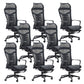 Modern Mesh Desk Chair Black High-Back Office Chair with Wheels Black 8 Piece Set Clearhalo 'furn' 'furn_office_chair' 'Furniture' 'Office Chairs' 'Office Furniture' 'office_chair' 6201129