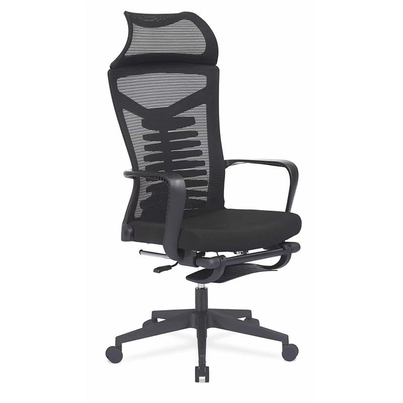 Modern Mesh Desk Chair Black High-Back Office Chair with Wheels Matte Black 1 Piece Clearhalo 'furn' 'furn_office_chair' 'Furniture' 'Office Chairs' 'Office Furniture' 'office_chair' 6201131