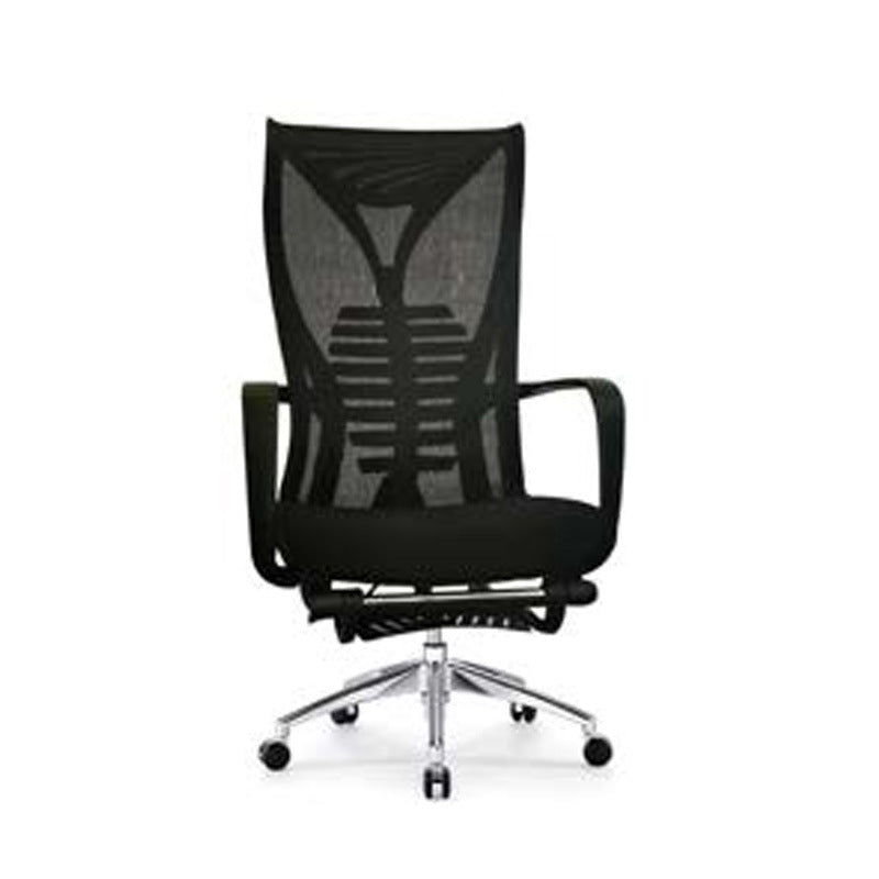 Modern Mesh Desk Chair Black High-Back Office Chair with Wheels Textured Black 1 Piece Clearhalo 'furn' 'furn_office_chair' 'Furniture' 'Office Chairs' 'Office Furniture' 'office_chair' 6201138