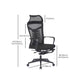 Modern Mesh Desk Chair Black High-Back Office Chair with Wheels Clearhalo 'furn' 'furn_office_chair' 'Furniture' 'Office Chairs' 'Office Furniture' 'office_chair' 6201144