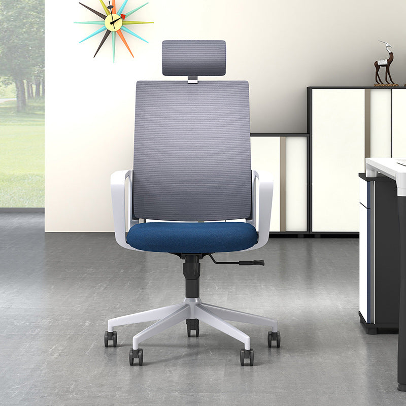 Silla de escritorio contemporánea de 25 "de ancho silla de oficina de armas fijas con aire libre transpirable