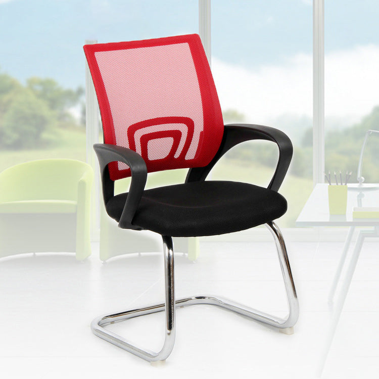 Sedia da scrivania contemporanea da 19 "sedia a braccia fissa nera.