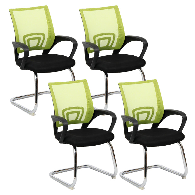 Sedia da scrivania contemporanea da 19 "sedia a braccia fissa nera.