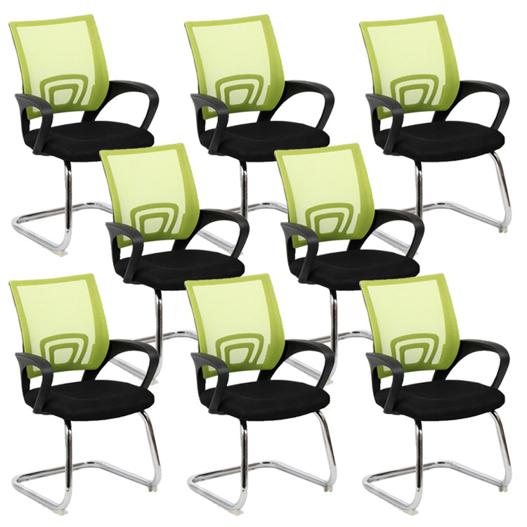 Sedia da scrivania contemporanea da 19 "sedia a braccia fissa nera.