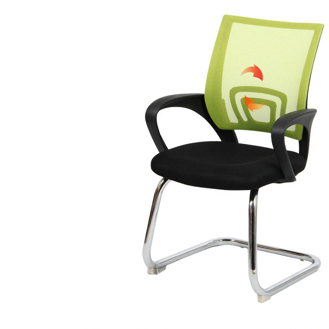 Sedia da scrivania contemporanea da 19 "sedia a braccia fissa nera.