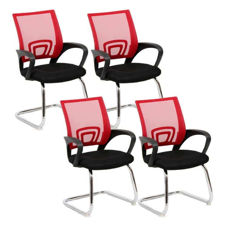 Sedia da scrivania contemporanea da 19 "sedia a braccia fissa nera.