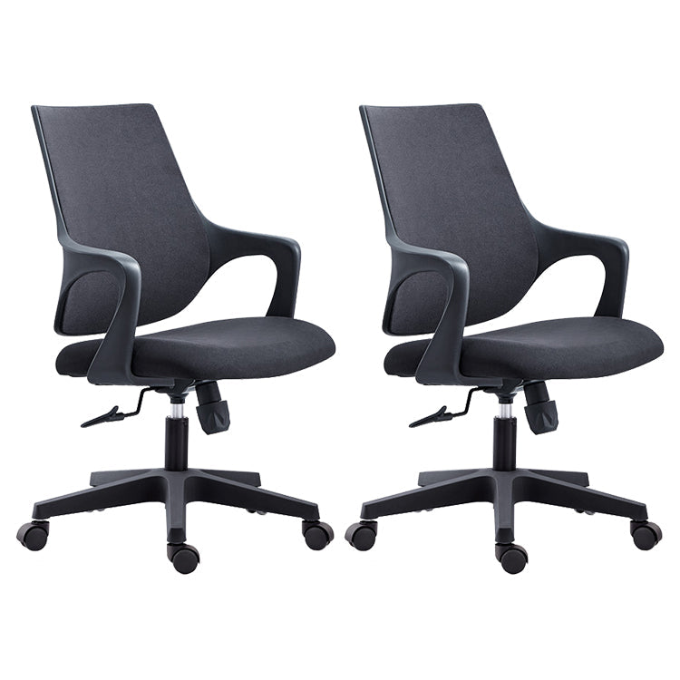 18 Inch Wide Office Chair Contemporary Upholstered Desk Chair Black 2 Piece Set Clearhalo 'furn' 'furn_office_chair' 'Furniture' 'Office Chairs' 'Office Furniture' 'office_chair' 6201304