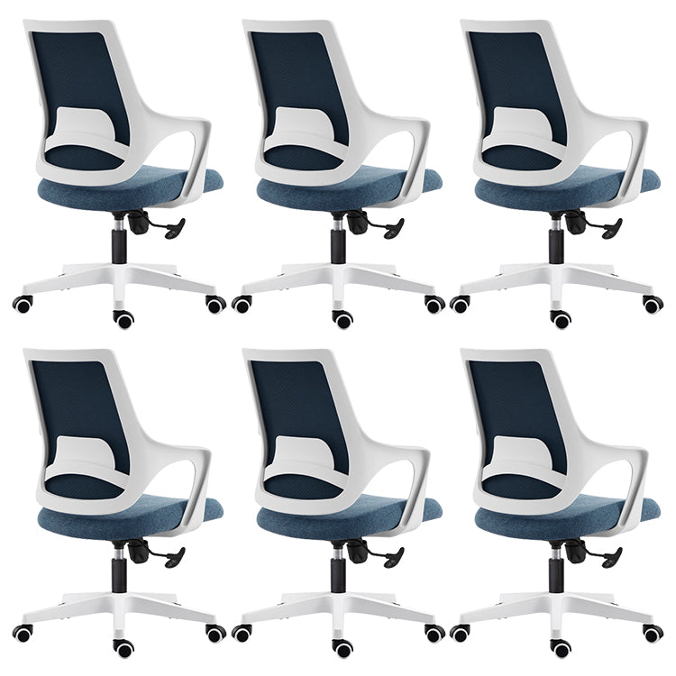 18 Inch Wide Office Chair Contemporary Upholstered Desk Chair Blue 6 Piece Set Clearhalo 'furn' 'furn_office_chair' 'Furniture' 'Office Chairs' 'Office Furniture' 'office_chair' 6201320