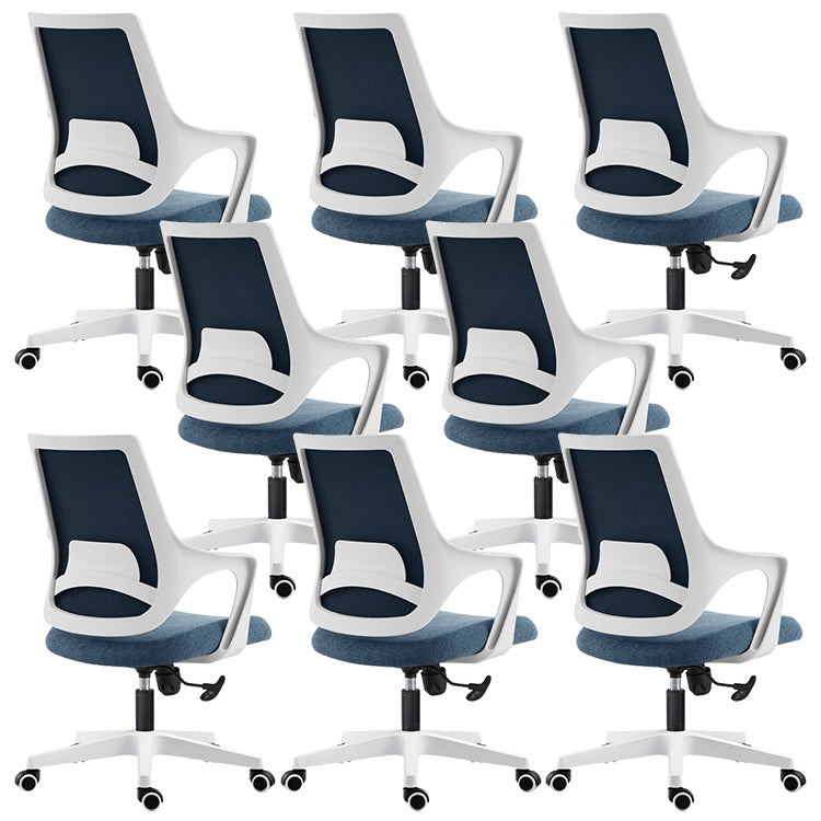 18 Inch Wide Office Chair Contemporary Upholstered Desk Chair Blue 8 Piece Set Clearhalo 'furn' 'furn_office_chair' 'Furniture' 'Office Chairs' 'Office Furniture' 'office_chair' 6201322