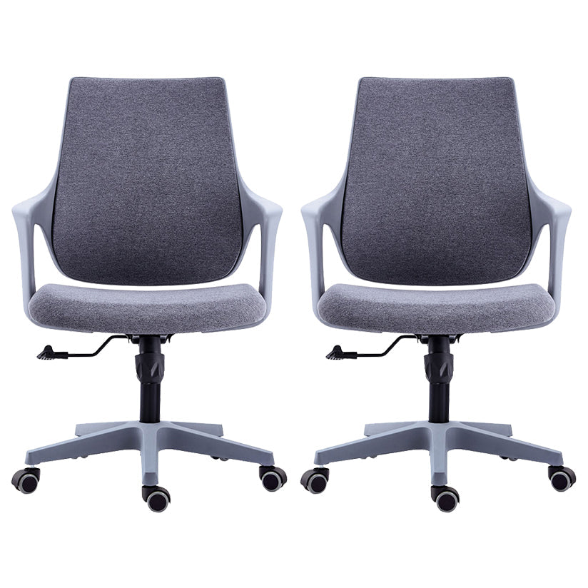 18 Inch Wide Office Chair Contemporary Upholstered Desk Chair Grey 2 Piece Set Clearhalo 'furn' 'furn_office_chair' 'Furniture' 'Office Chairs' 'Office Furniture' 'office_chair' 6201323