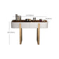 Glam Vanity Makeup Table Set Glass Top Dressing Table with Double Drawers Clearhalo 'Bedroom Furniture' 'furn' 'furn_makeup_vanities' 'Furniture' 'Makeup Vanities' 'makeup_vanities' 6201369