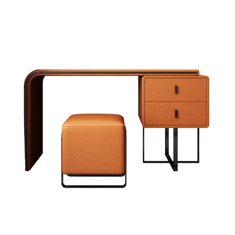 Glam Glam Faux Leather Vanity Dracks Table