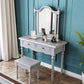 Victorian Dressing Table with 2-Drawers and Mirror Make-up Vanity