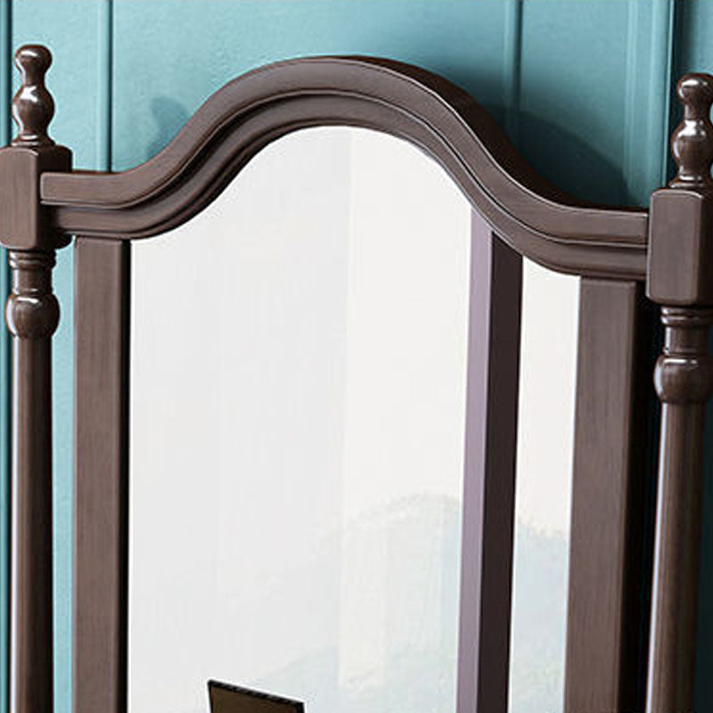 Victorian Dressing Table with 2-Drawers and Mirror Make-up Vanity