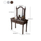 Victorian Dressing Table with 2-Drawers and Mirror Make-up Vanity