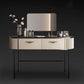 Contemporary Bedroom Double Drawers Metal Standing Make-up Vanity Clearhalo 'Bedroom Furniture' 'furn' 'furn_makeup_vanities' 'Furniture' 'Makeup Vanities' 'makeup_vanities' 6201430