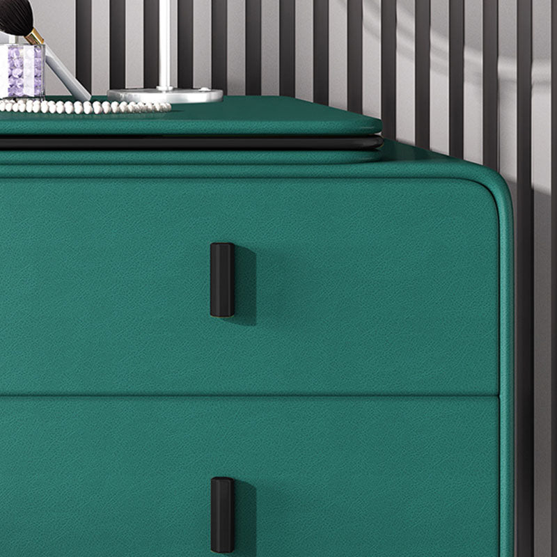 Vanité de maquillage de 20,47 "avec 2 tiroirs de rangement en faux cuir commode