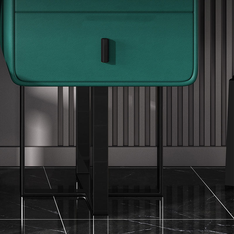 Vanité de maquillage de 20,47 "avec 2 tiroirs de rangement en faux cuir commode